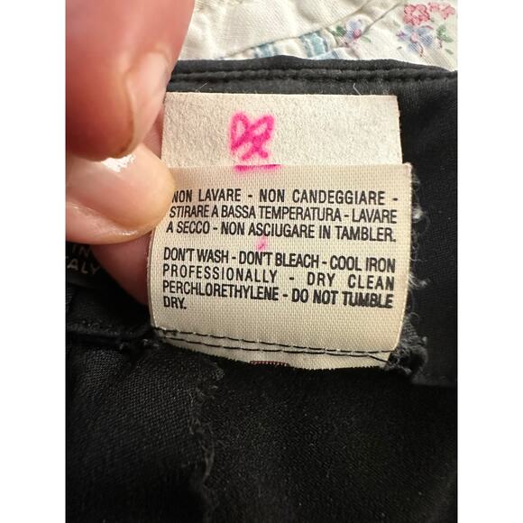 VINTAGE NINETIES 90'S ALESSANDRO DEL'ACQUA BLACK MINI SKIRT 44 MINIMALIST - Picture 3 of 5